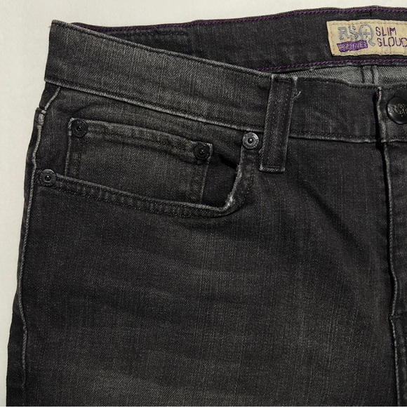 RSQ Vancouver Slim Slouch Jeans 34x32 Charcoal Grey Stretch Great Condition - Picture 5 of 16